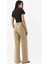 Kadın Viskon Karışımlı Straight Leg Pantolon Natural 8