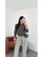 Antrasit Saç Örgü Kazak 1