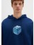 Mavi Baskılı Kapüşonlu Lacivert Sweatshirt 0S10397-89353 5
