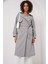 Kadın BDART Düğmeli Astarlı Trençkot Grey 11