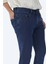 Lacivert Slim Fit Denim Pamuk Karışımlı Pantolon 8