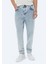 Açık Mavi Carrot Fit Denim %100 Pamuk Pantolon 7