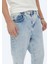 Açık Mavi Carrot Fit Denim %100 Pamuk Pantolon 8