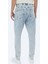 Açık Mavi Carrot Fit Denim %100 Pamuk Pantolon 9