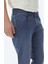 Lacivert Slim Fit Denim Pamuk Karışımlı Pantolon 7