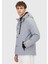 Açık Gri Regular Fit Kapüşonlu Casual Dokuma Mont 8