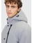 Açık Gri Regular Fit Kapüşonlu Casual Dokuma Mont 9