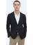 Siyah Çizgili Modern Fit Ceket 6