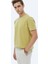 Limon Küfü Düz Bisiklet Yaka Pamuk Karışımlı T-Shirt 8