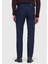 Lacivert Düz Slim Fit Denim Pamuk Karışımlı Pantolon 5