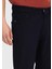 Lacivert Düz Dokuma Slim Fit Casual Pamuk Karışımlı Pantolon 8