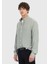 Haki Casual Fit Dokuma Casual Pamuk Karışımlı Gömlek 8