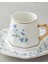 Lavendpetal New Bone China 12 Parça 6 Kişilik Kahve Fincan Takımı 80 ml Mavi 4