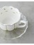 Purepetal New Bone China 4 Parça 2 Kişilik Cam Tabaklı Kahve Fincan Takımı 80 ml Yeşil 4