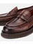 02AYH312160A480 ERKEK Deri Kahverengi Yumuşak Dokulu Kalın Tabanlı Klasik Loafer 3