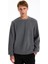 Bisiklet Yaka Düz Antrasit Erkek Sweatshırt J5WM-SWT7221 1