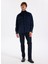 Tam Balıkçı Yaka Slim Fit Düz Lacivert Erkek Kazak F5WM-KZK 2524 4