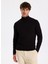 Tam Balıkçı Yaka Slim Fit Düz Bordo Melanj Erkek Kazak F5WM-KZK 2524 3