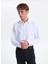 Slim Fit Gömlek Yaka Armürlü Beyaz Erkek Gömlek Maydos-Y 402 4