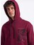 D5WM-SWT3881 Bordo Kapüşon Yaka Relaxed Baskılı Erkek Sweatshırt 1