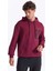 D5WM-SWT3881 Bordo Kapüşon Yaka Relaxed Baskılı Erkek Sweatshırt 2