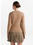 Bisiklet Yaka Basic Saç Örgü Desenli Camel Kazak Kadın F5WL-KZK0255 5