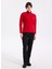 D5WL-SWT3302 Kırmızı Fermuarlı Yaka Basic Düz Kadın Polar Sweatshırt 2