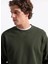 Bisiklet Yaka Koyu Yeşil Erkek Sweatshırt 12279677_JJGRADY Sweat Crew Neck 3