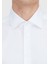 Beyaz Düz Slim Fit Dokuma Klasik %100 Pamuk Gömlek 4