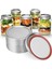 24 Pcs Mason Kavanoz Kapakları Normal Ağız Konserve Kapakları Yeniden Kullanılabilir Bölünmüş Tipi Sızdıran Silikon Mühriler ile Konserve Kapakları Halkalar Halkalar (Yurt Dışından) 2