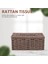 Rattan Doku Kutusu Vintage Peçete Sahibi Kasa Karmaşa Saklama Konteyneri Kapağı Oturma Odası Masası Dekorasyonu (Kahve) (Yurt Dışından) 4