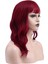 Dalgalı Kısa Perçemli Fiber Sentetik Peruk - Kızıl 2