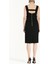 Siyah Beyaz Dar kesim mini elbise 90683 4