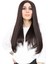 Fiber Sentetik Uzun Düz Peruk - Koyu Kahve 1