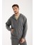 %100 Pamuk Kapüşonlu Fermuarlı Erkek Sweatshirt 1