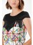 Çiçekler Ve Geometrik PÜSKÜL DETAYLI DESENLİ ELBİSE 91568 5