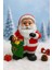 Noel Baba Figürlü yılbaşı Christmas Şık Renkli Dekoratif El Yapımı Süs polyester Hediye Biblo 25 cm 3
