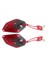 4pcs Evrensel Motosiklet Dikiz Aynaları 360 Derece Rotasyon Motosiklet Scooter Yan Aynalar 8 / 10MM Siyah + Kırmızı (Yurt Dışından) 3