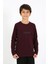 Moda Erkek Çocuk Uzun Kol Penye Pijama Takım Bordo 2