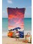 Skyline Gün Batımı Pamuk Plaj Havlusu – Desenli Tasarım – 75X150 cm 2