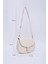 Krem/gold SHK17 Suni Deri, Tek Bölmeli, Çıtçıt Kapama, Ayarlanabilir Askılı,el, Kol ve Omuz Çantası 2
