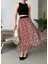 Baskılı Astarlı Uzun Etek 4