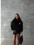 3 Iplik Şardonlu Oversize Compact Ördek Baskılı Sweat Siyah 2