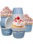 Hediye Sepeti 50'li Pastel Mavi Muffin Kek Kalıbı, Kek Kapsülü Cupcake Kalıbı, Airfryer Uyumlu 1