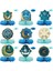9pcs Eid Ramazan Dekorasyon Teması Partisi Masaüstü Kağıt Fan Balyomb Ball Moon Star Dekorasyonu Ramazan Partisi Malzemeleri (Yurt Dışından) 2