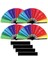 4pcs Glitter Rainbow Hand Fan Elde Taşına Fan Performansı Clack Dance Fan Çin Festival Fan Dekoratif Katlanır Fan (Yurt Dışından) 1