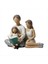 3 Figürin Ailesi Dekor Reçine Aile Heykeli Ebeveynler ve Kızı Heykel Leri Aile Ev Dekorasyonu (Yurt Dışından) 1