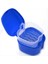 3x Koyu Mavi Protez Kasası Süzgeçli Takma Diş Kabı Protez Banyosu Kutusu Yanlış Diş Kutusu Sepet Net Kap Tutucusu (Yurt Dışından) 5
