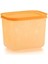 Alaska Yüksek Gövdeli Buzluk Saklama Kabı Oval Şekilde 1.1 Lt Turuncu Renkli 2
