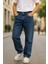 Erkek Yüksek Bel Bol Kesim Baggy Loose Fit Jean PANTOLON-C352 2